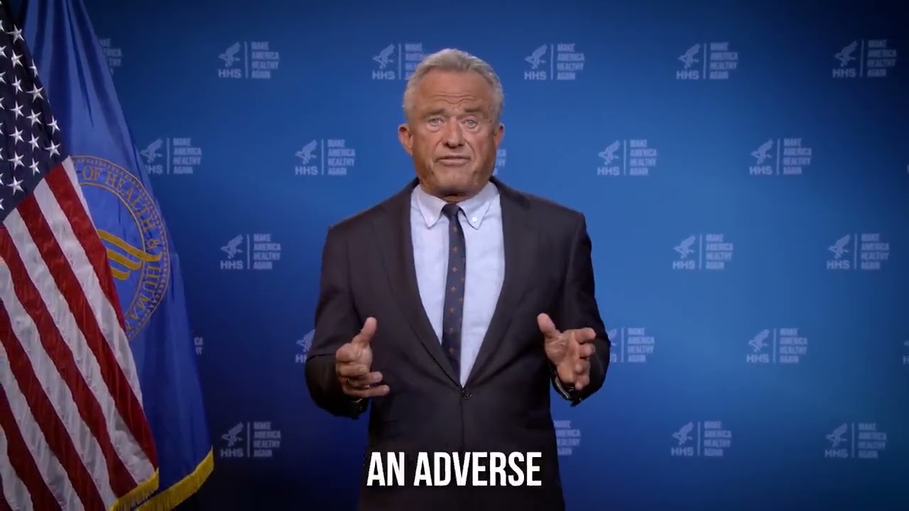Robert F. Kennedy Jr. delivering the HHS announcement